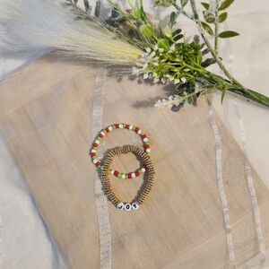 Colorful Beaded Christmas Bracelet Set